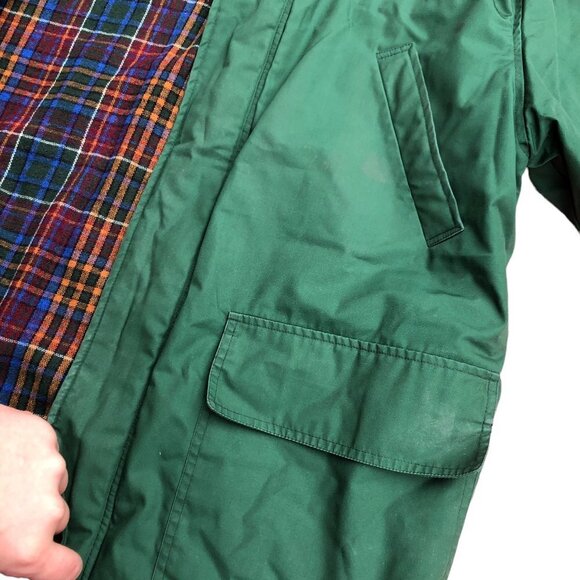 Vintage Plaid Lined Lacoste Jacket Large Green - Picture 15 of 15